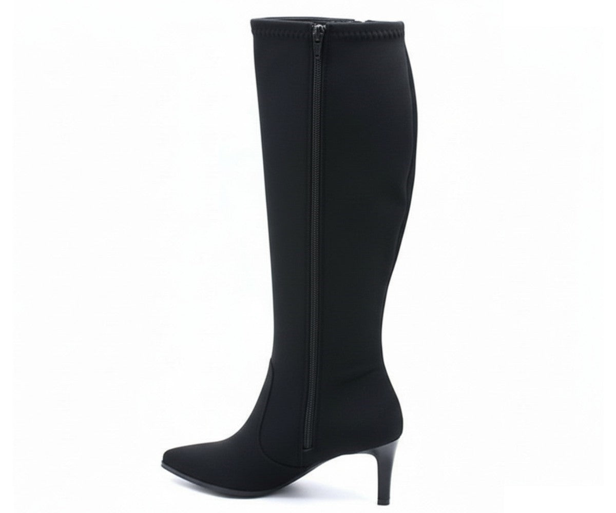 black high stiletto boot