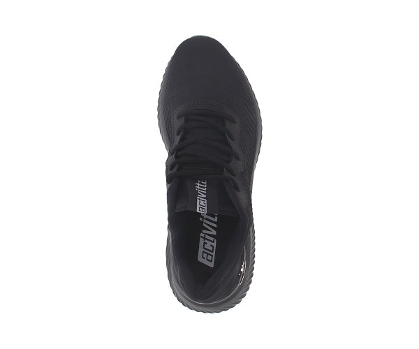 actmax all black knit sneakers