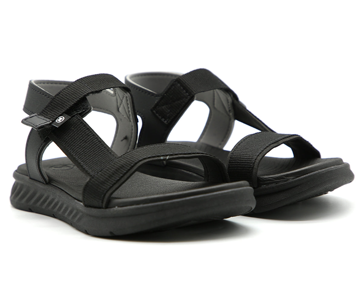 br black fabric sport sandal