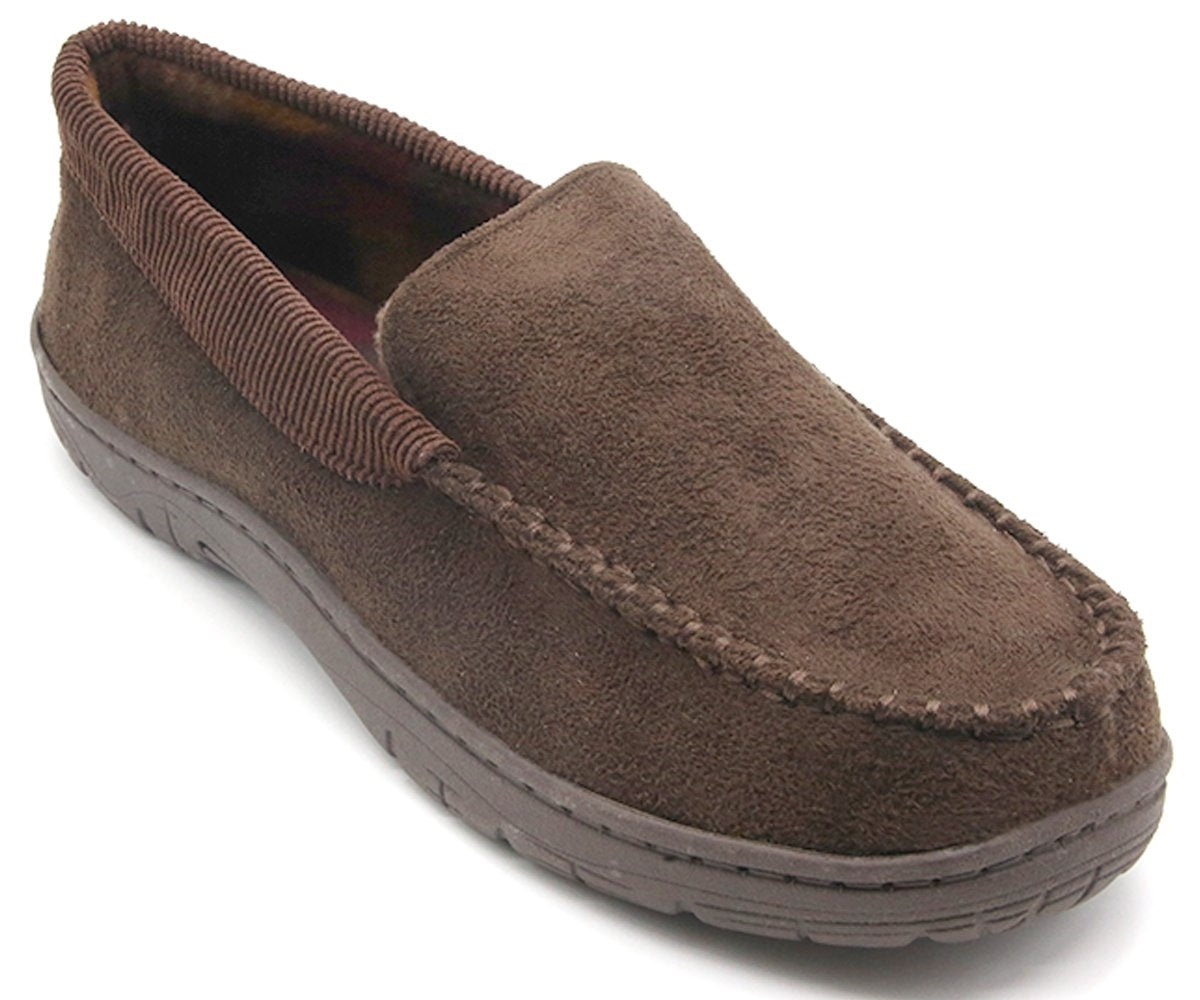 brown memory foam moccasins