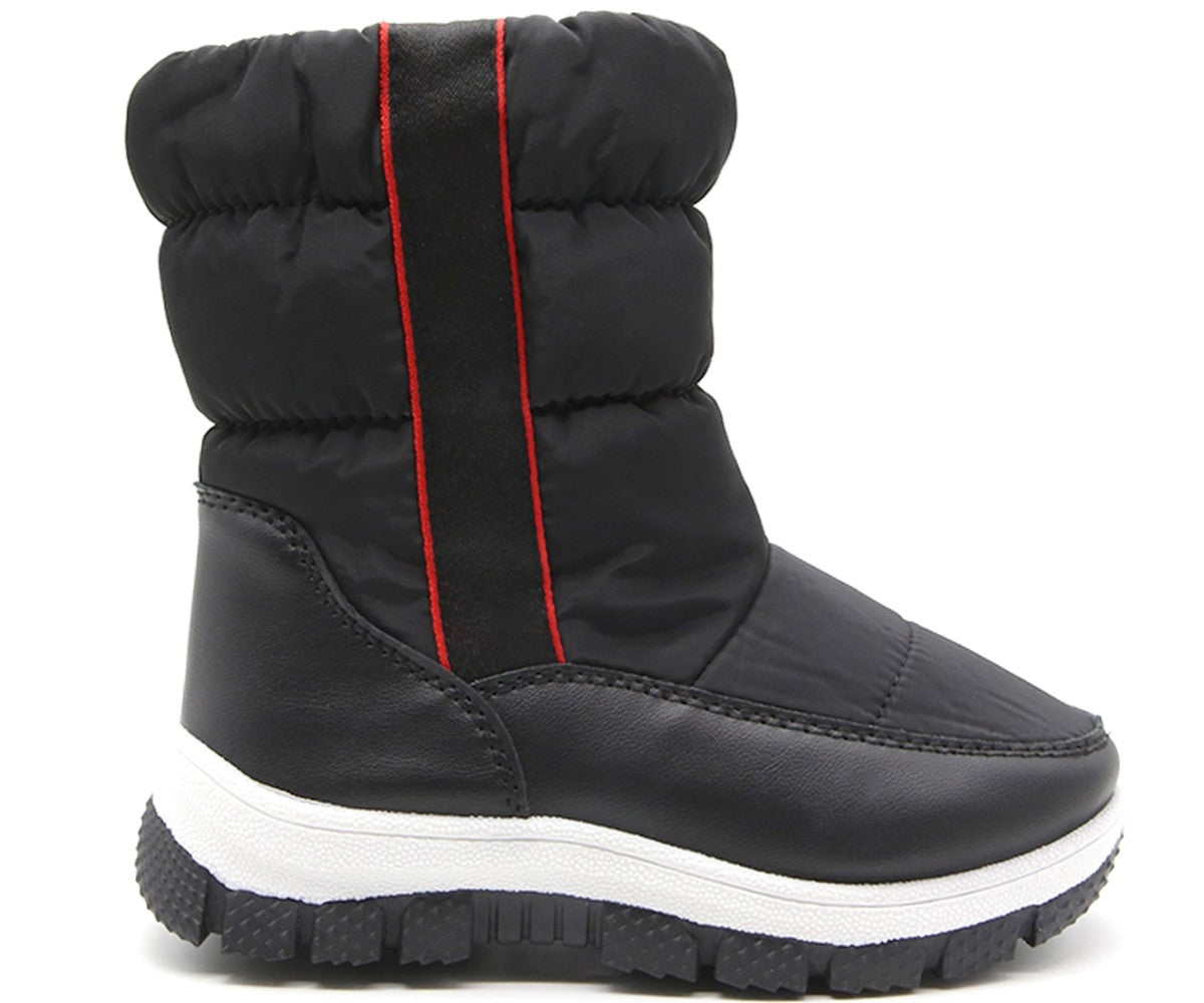 Black & Red Snow Boot