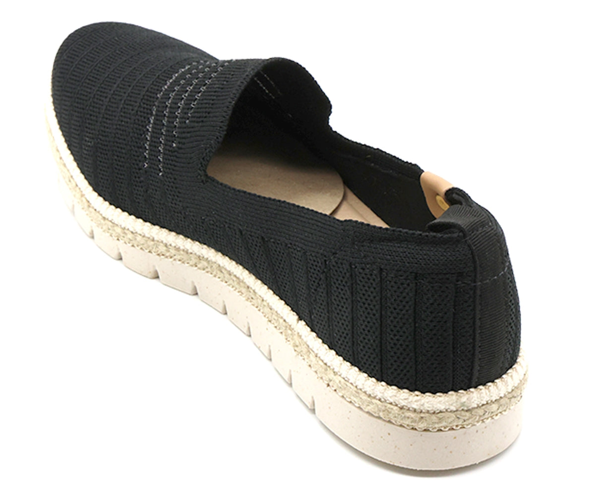 br ultracomfy blk knit espadrille