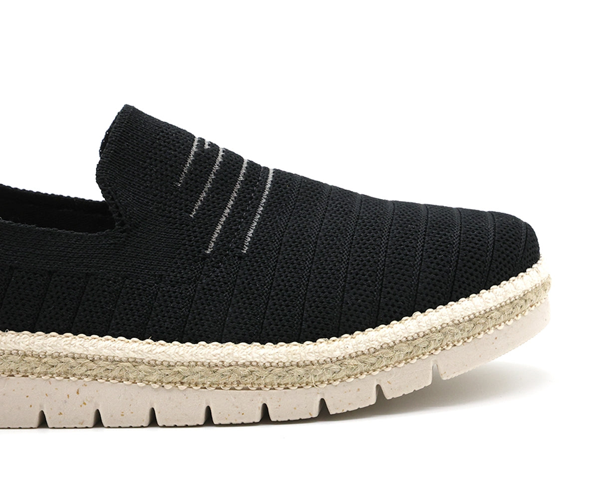 br ultracomfy blk knit espadrille