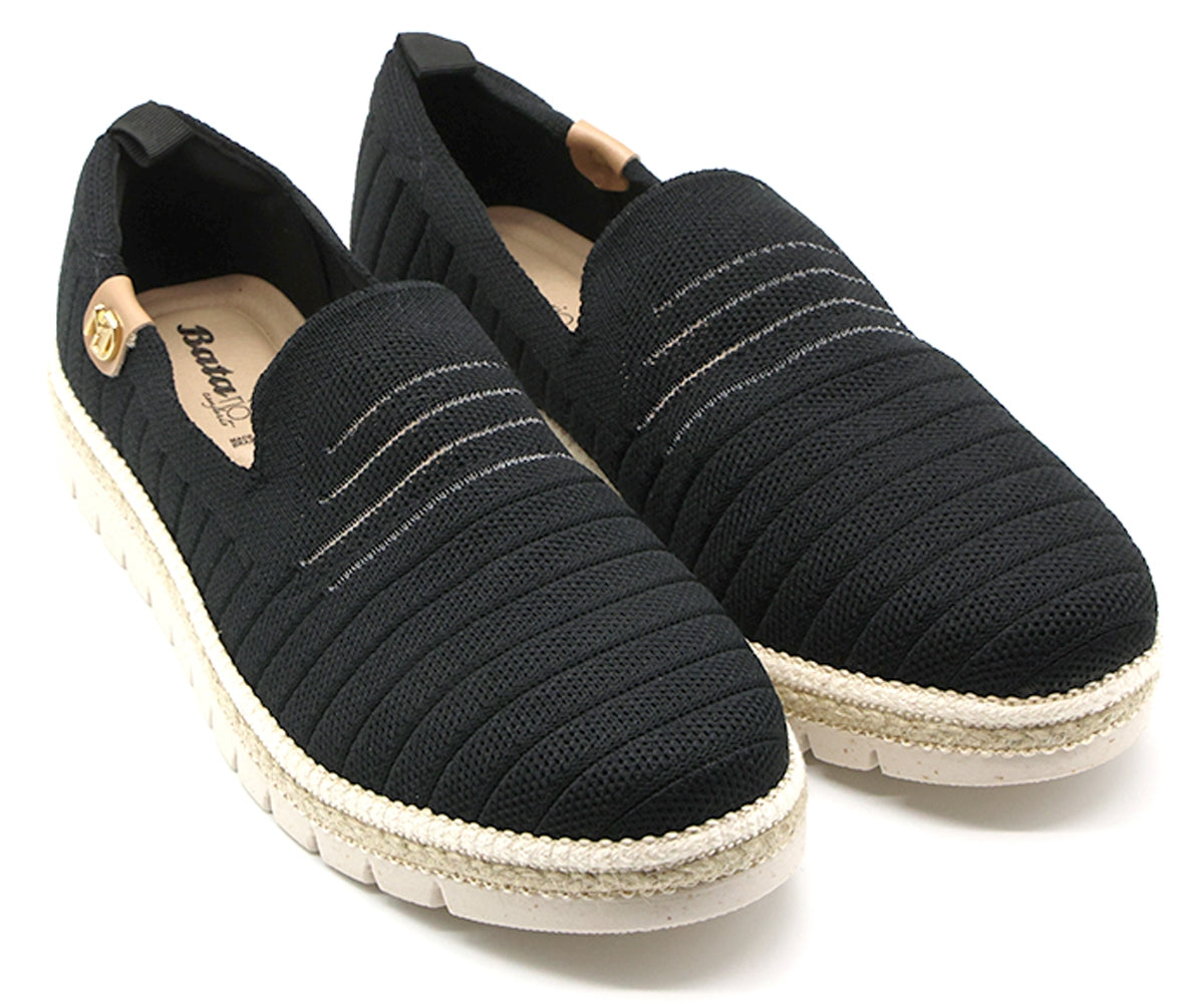 br ultracomfy blk knit espadrille