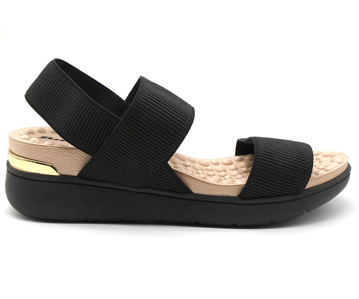 br reflex tech black elastic sandal