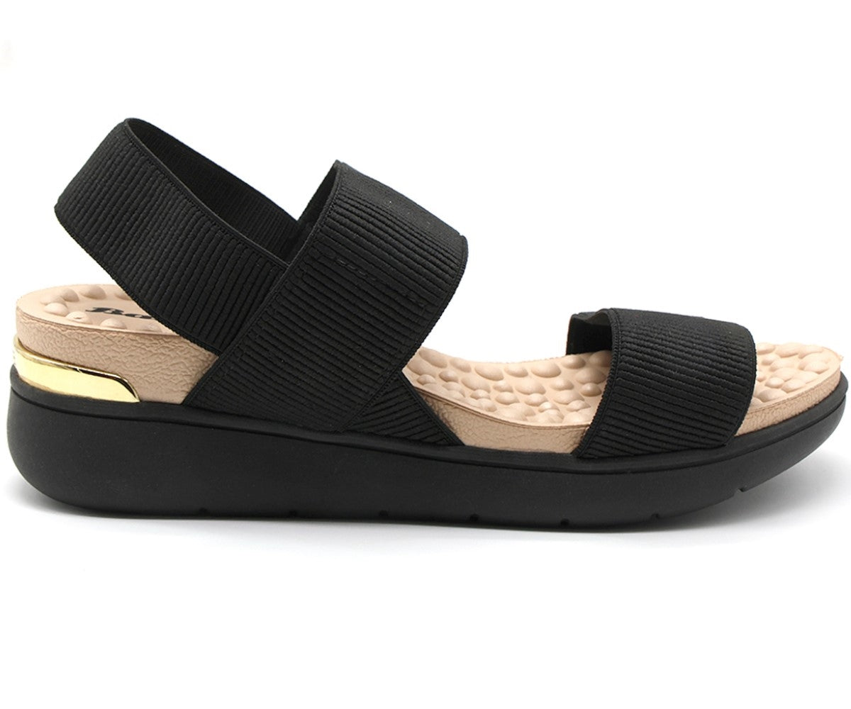 br reflex tech black elastic sandal