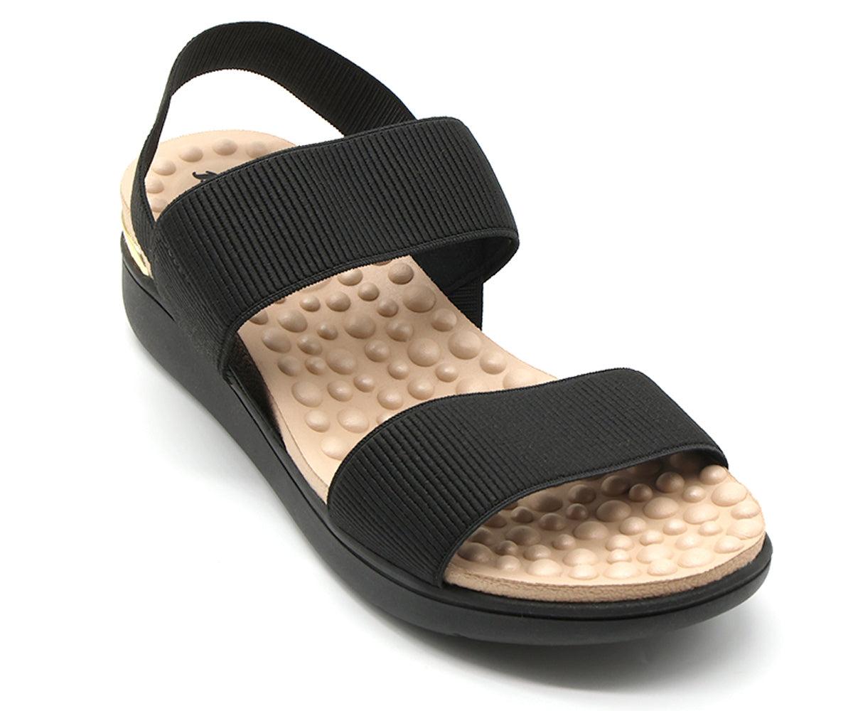 br reflex tech black elastic sandal