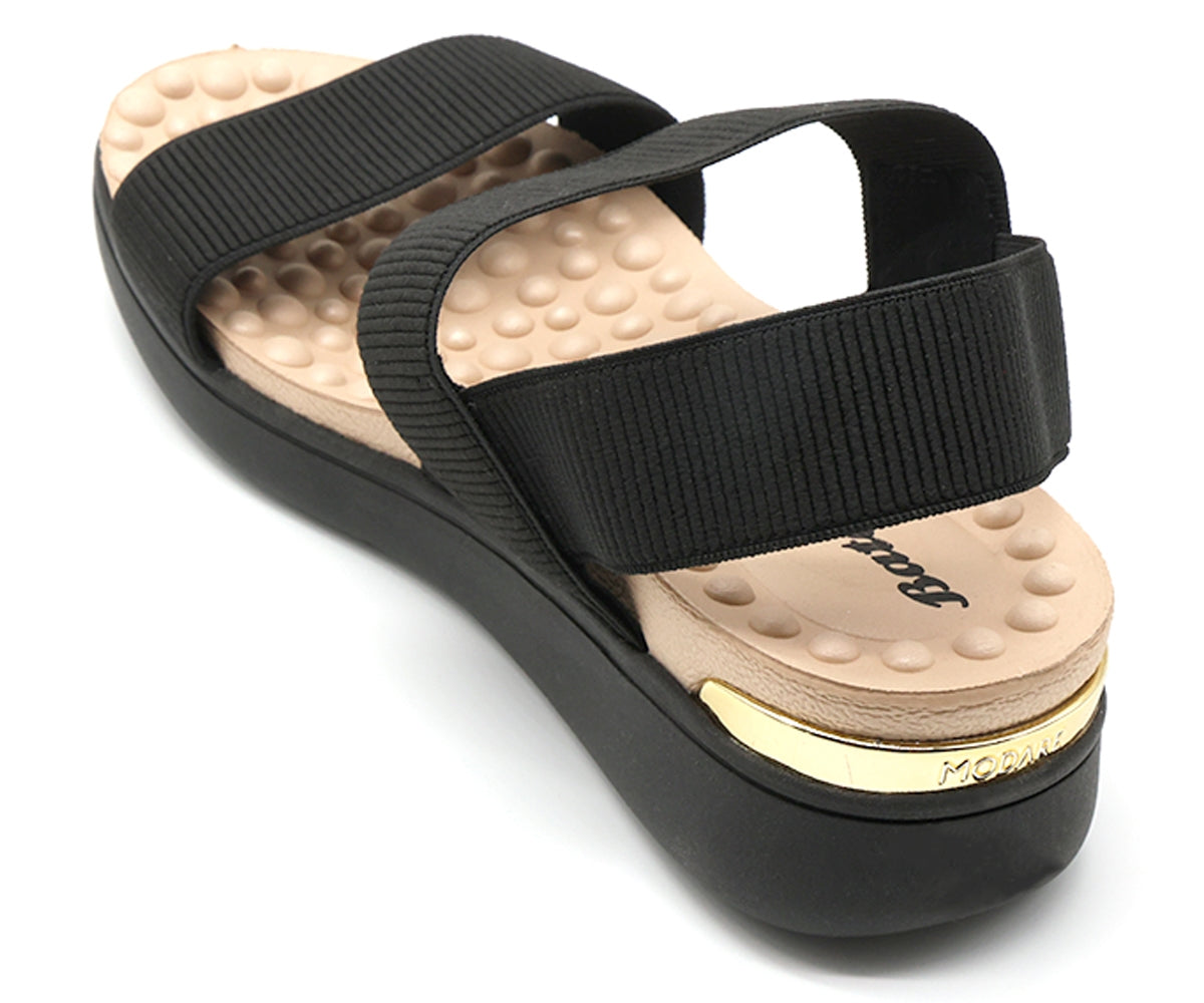 br reflex tech black elastic sandal