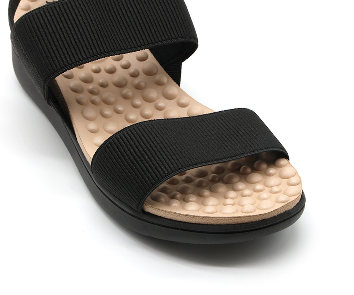 br reflex tech black elastic sandal
