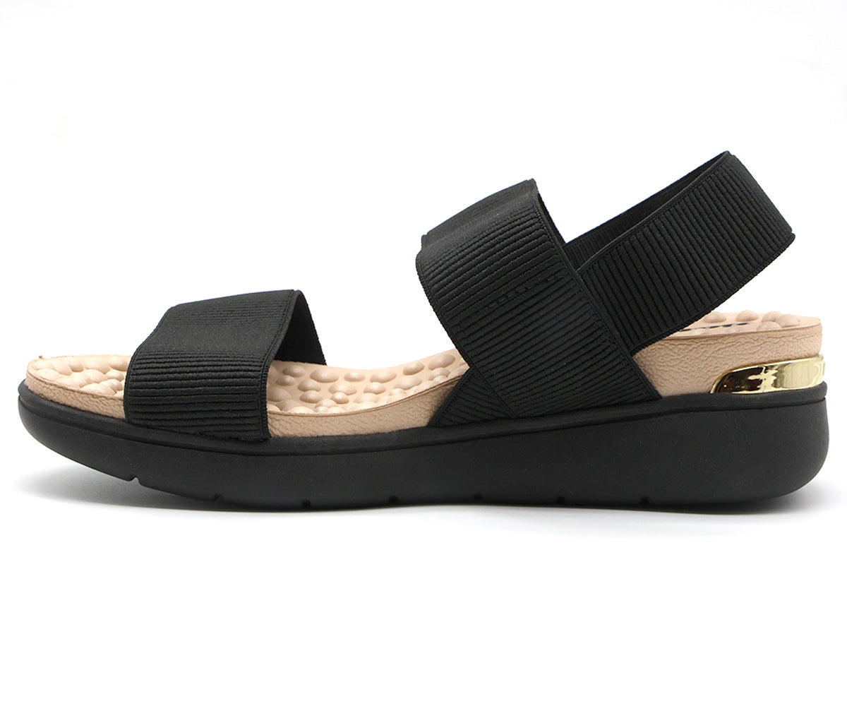 br reflex tech black elastic sandal