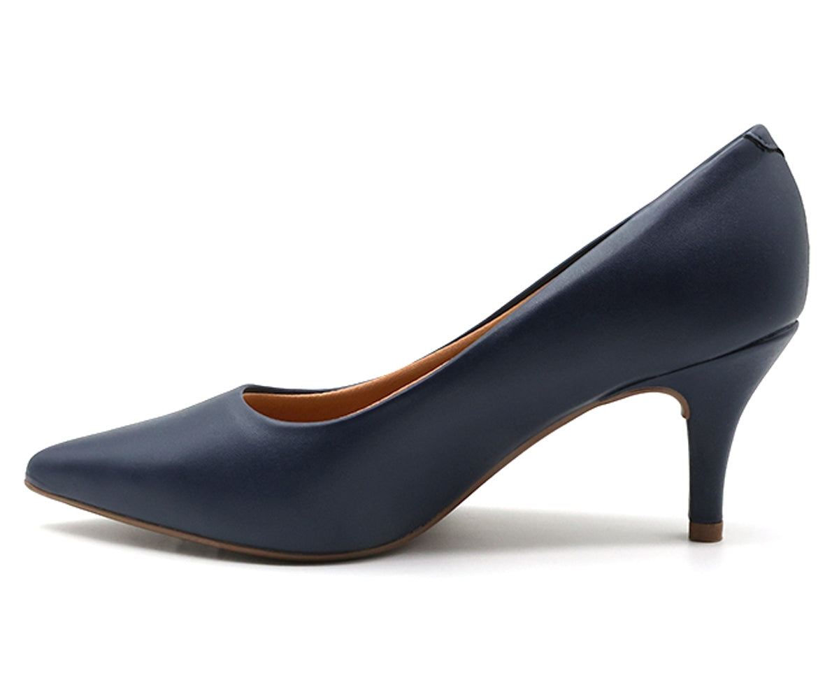 br classic low navy stilettos