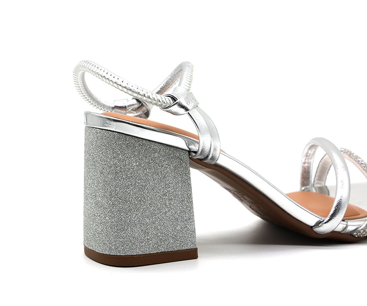 BR Silver Glitter Sandal