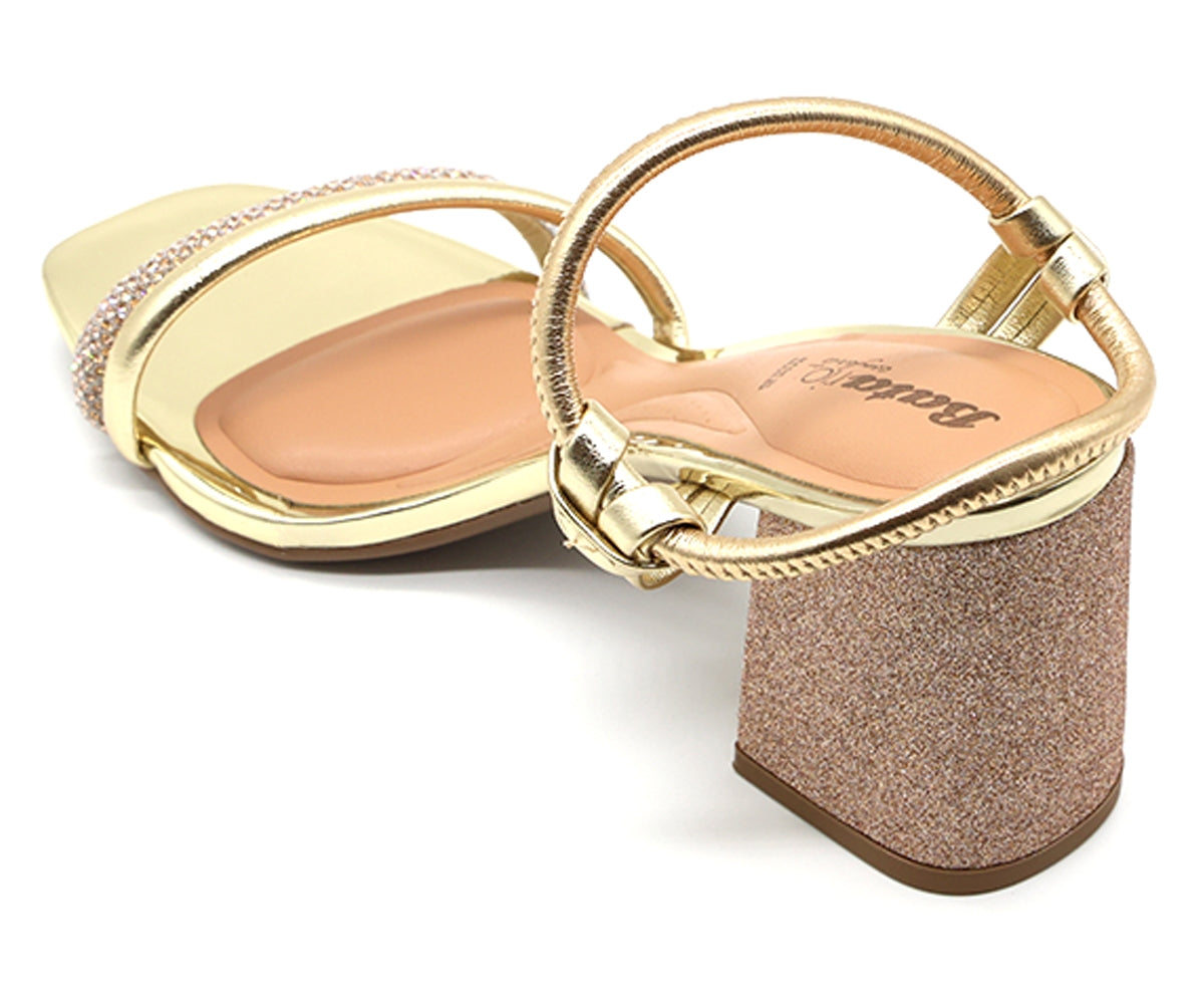 br gold glitter sandal