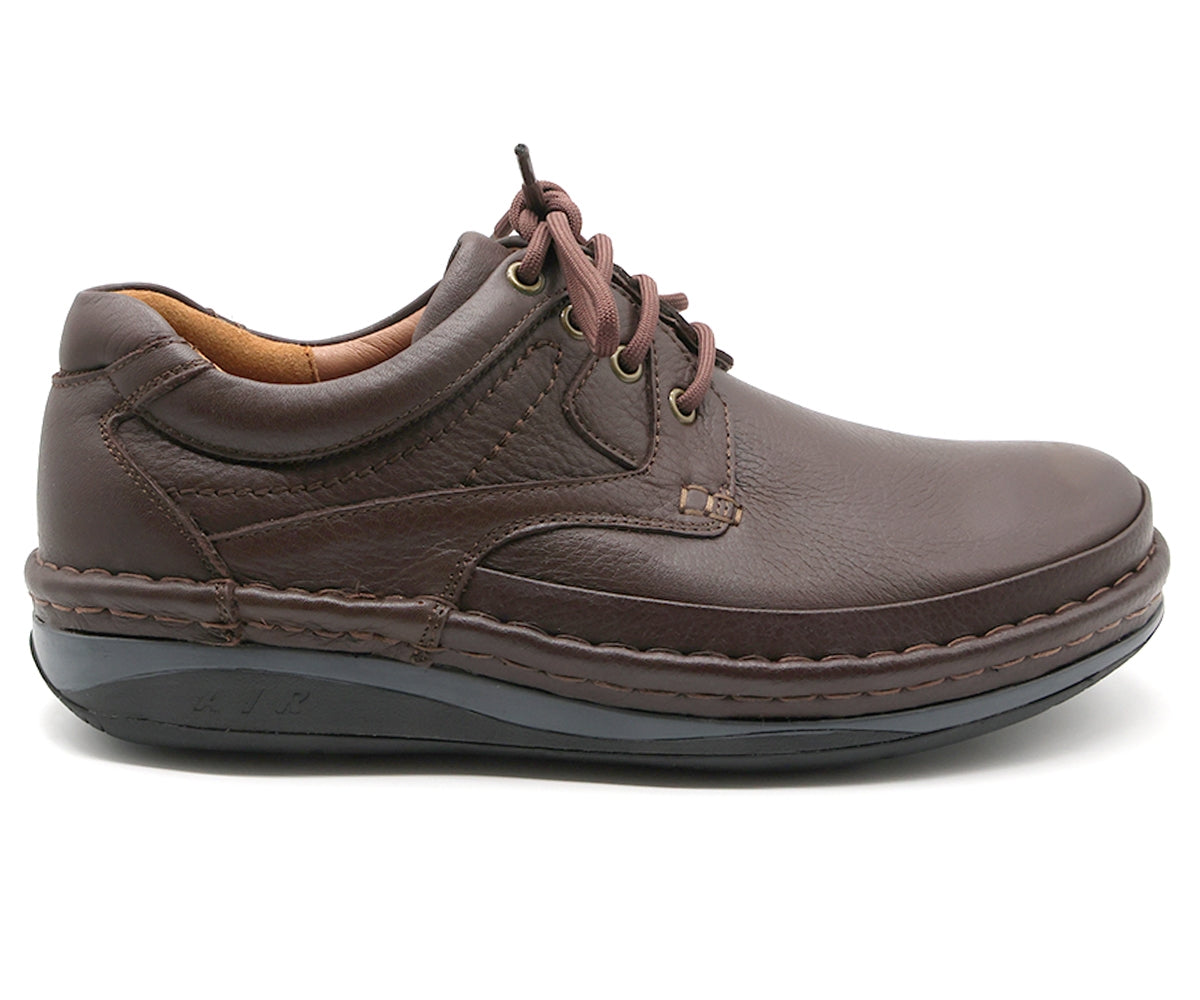 premium leather air tech brown lace-ups