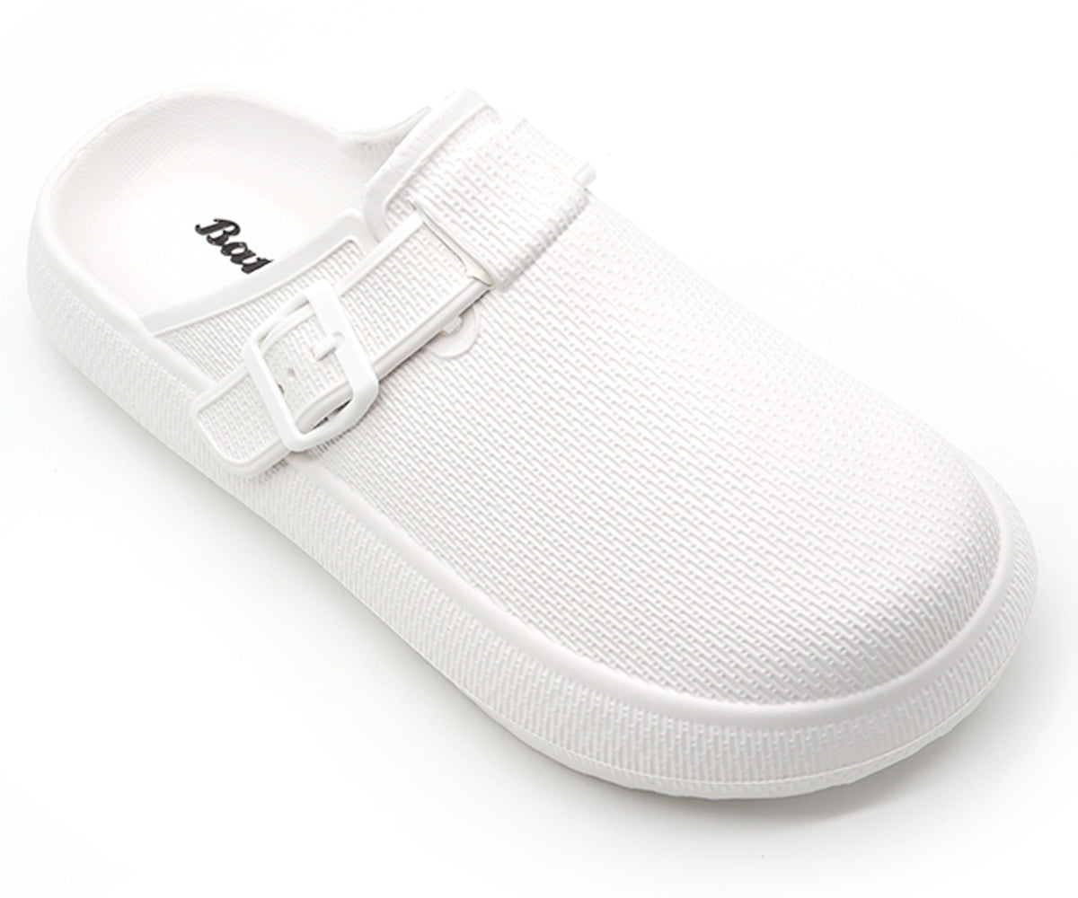quick-dry closed white slides