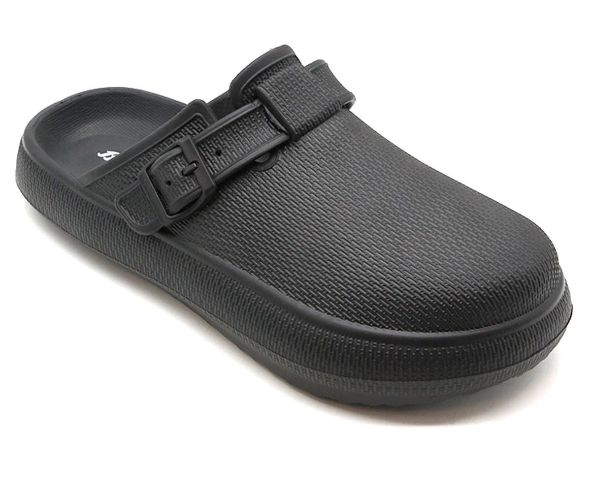 quick-dry closed black slides