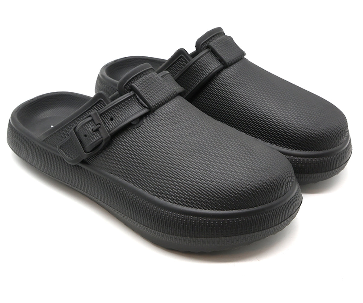 quick-dry closed black slides