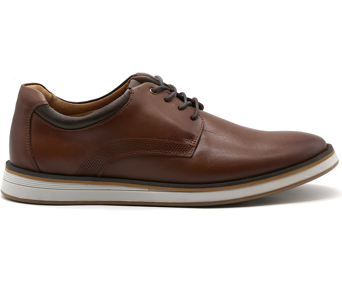b premium brown derby lace-ups
