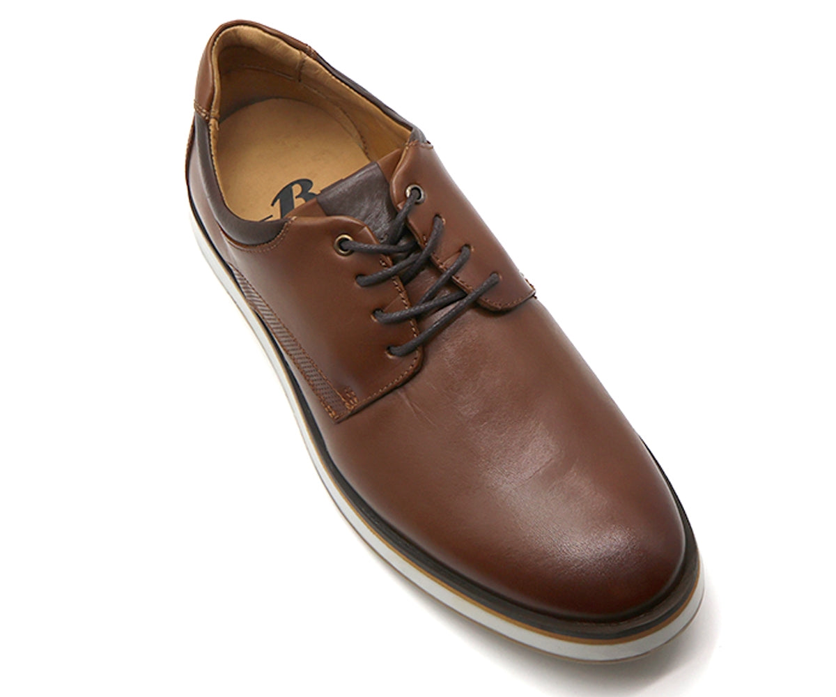 b premium brown derby lace-ups