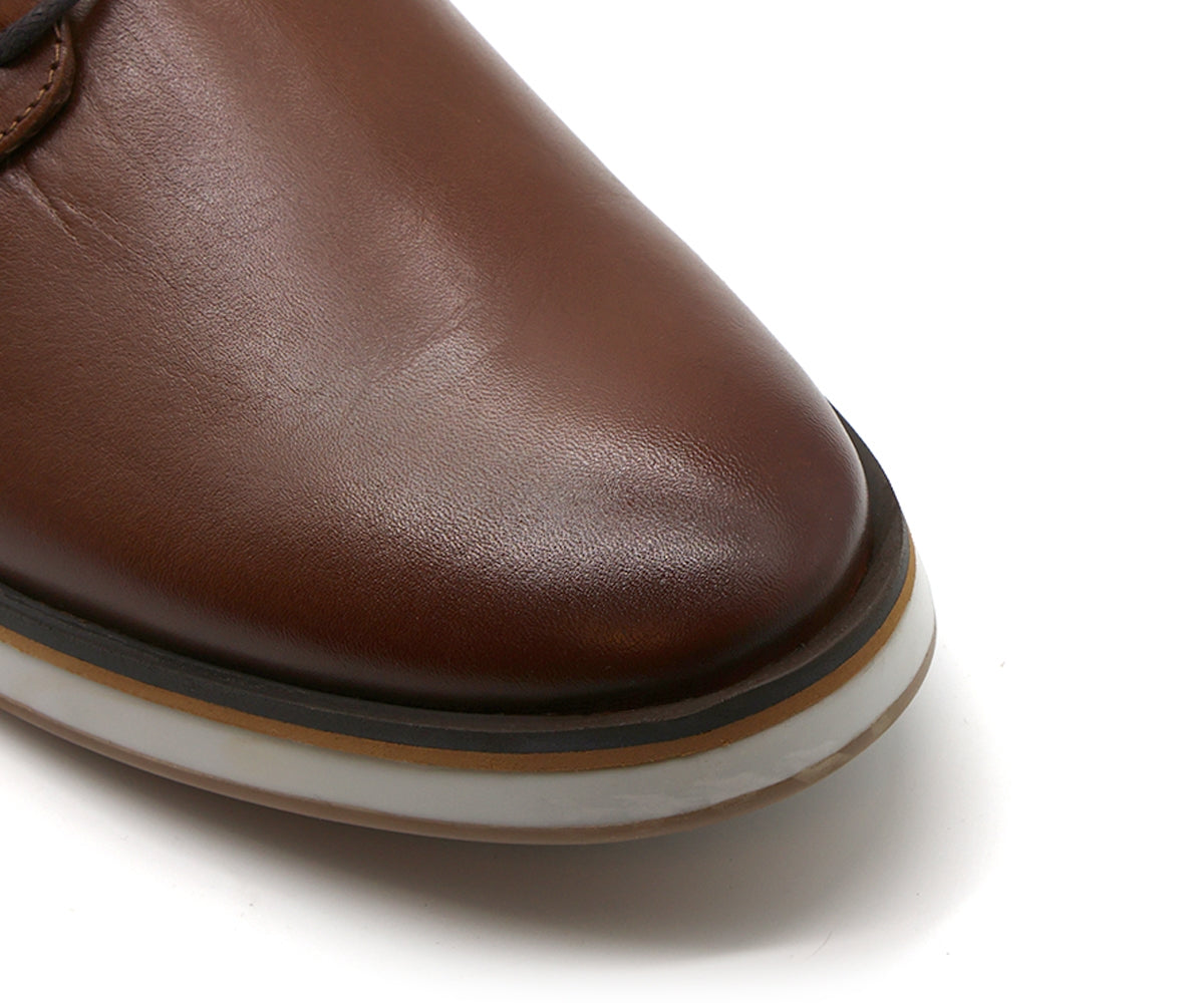 b premium brown derby lace-ups