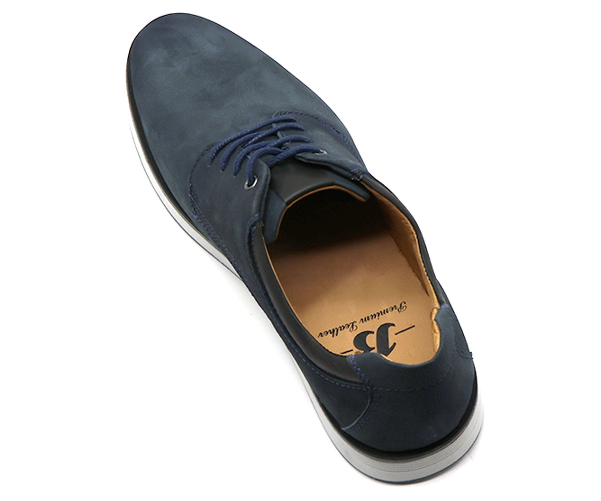 b premium navy derby lace-ups