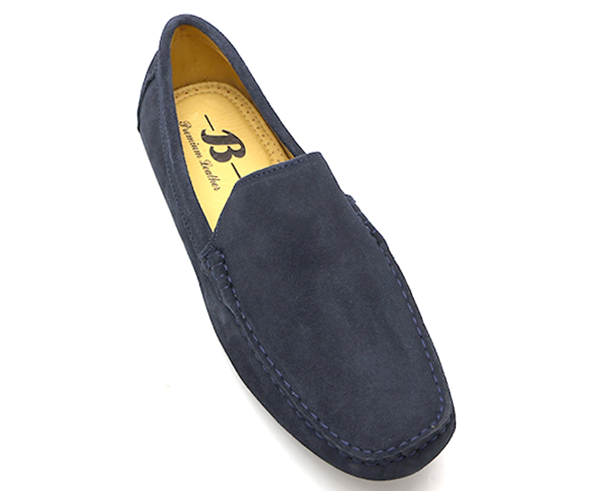 b premium navy moccasins