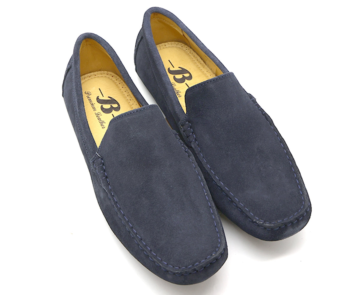 b premium navy moccasins
