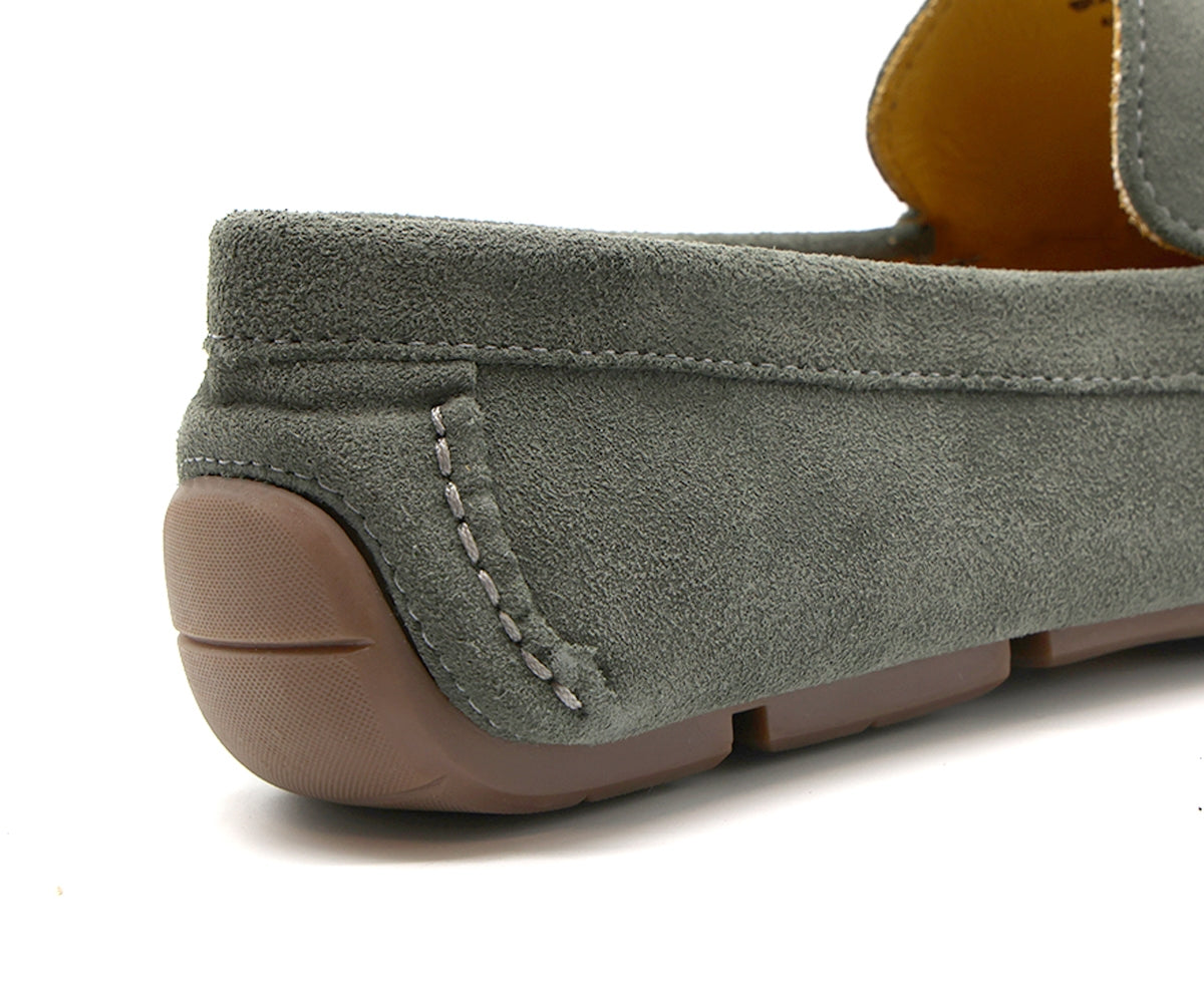 b premium grey moccasins