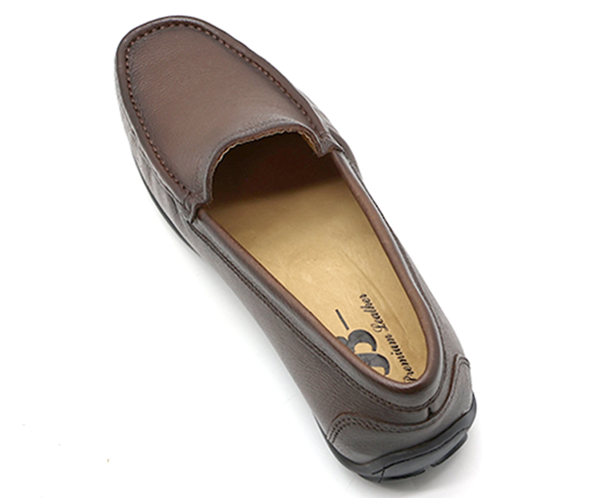 b premium brown moccasins