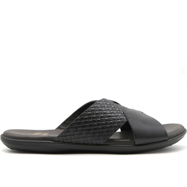 B Premium Black Criss Cross Slide