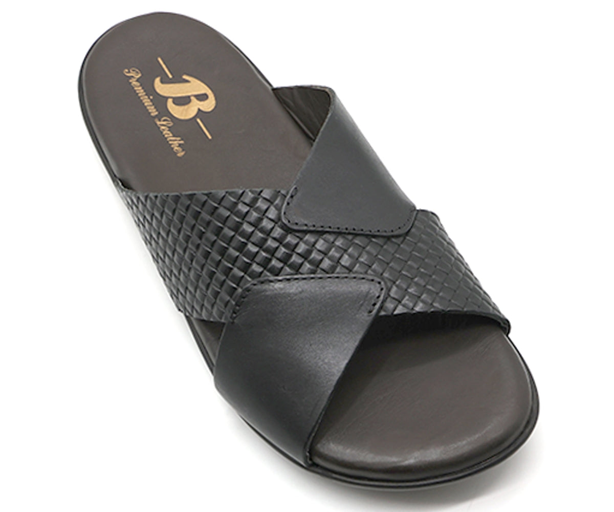 b premium black criss cross slide