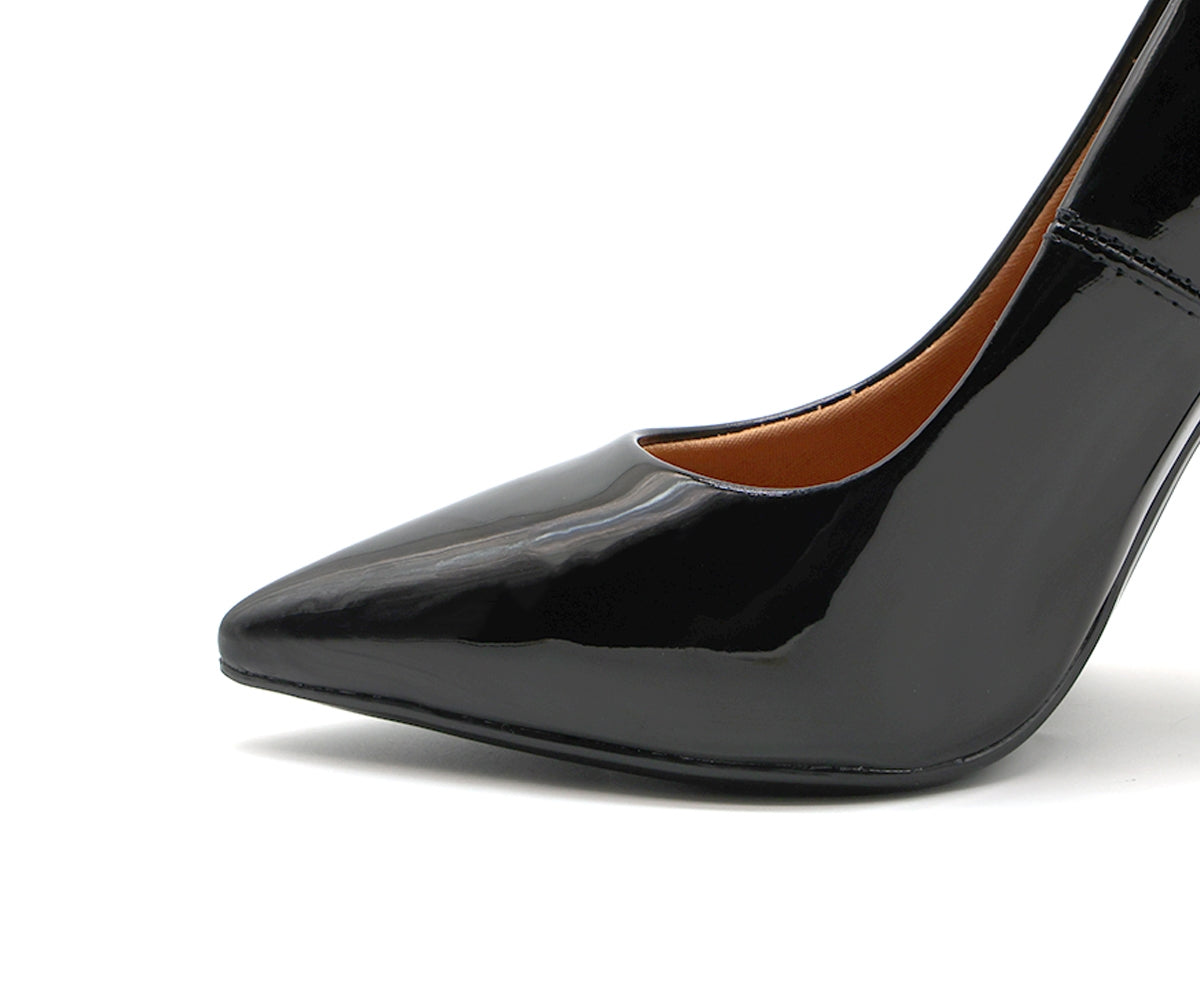 br classic high black patent stilletos
