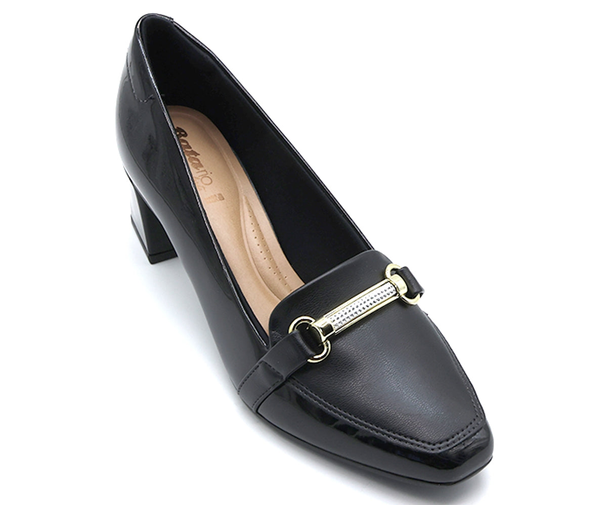 br black patent penny pumps