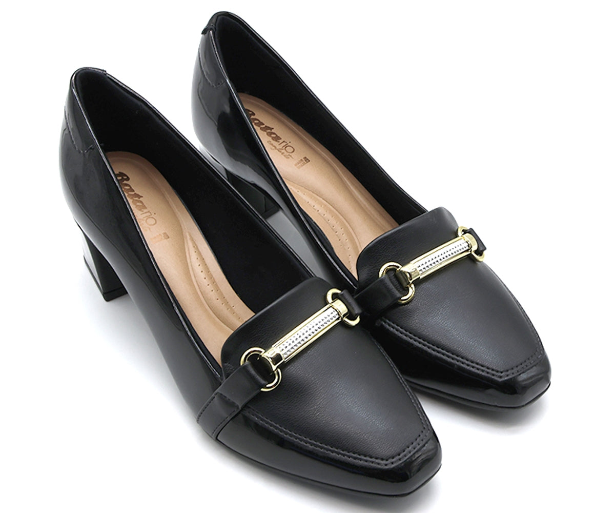 br black patent penny pumps
