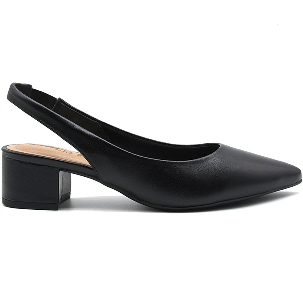 br classic low black slingback stilletos