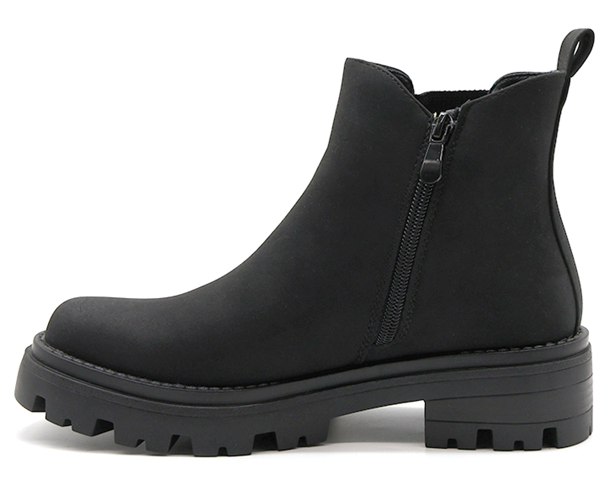 black nubuck chelsea boot