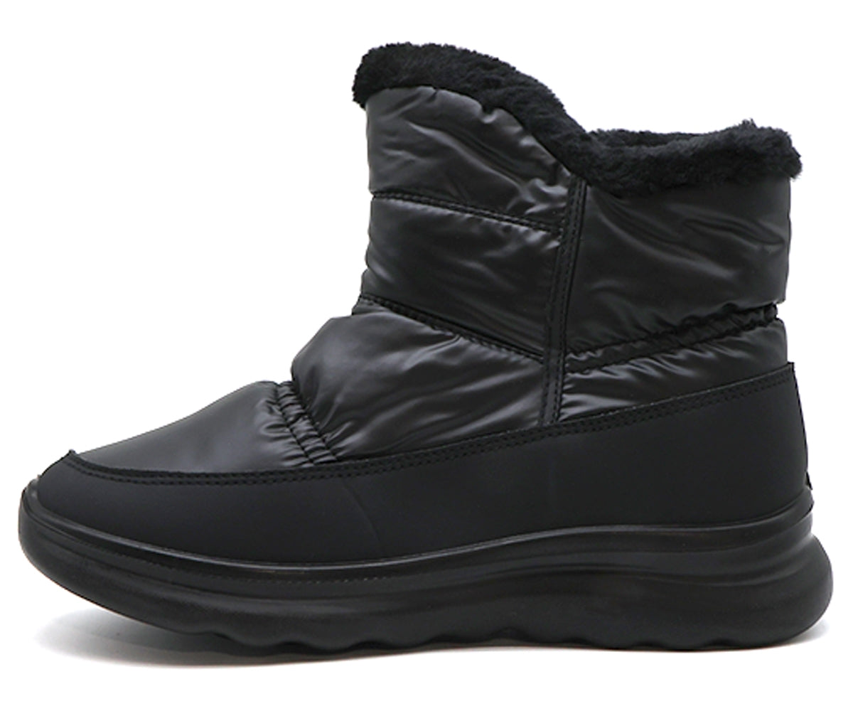 black nylon ankle boot