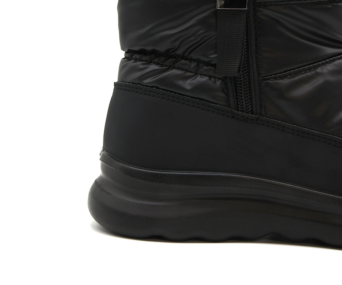 black nylon ankle boot