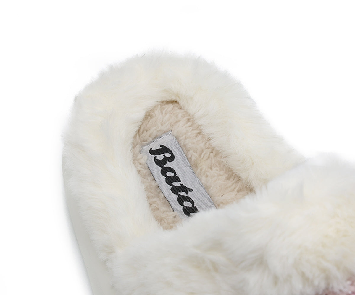 pink plaid chunky house slippers