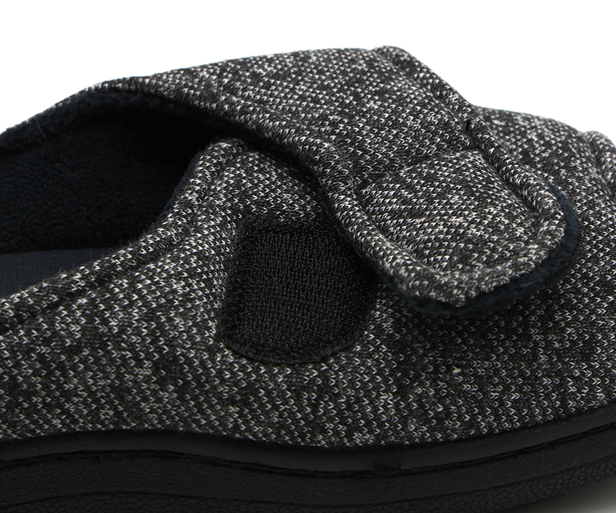 drk grey velcro house slippers