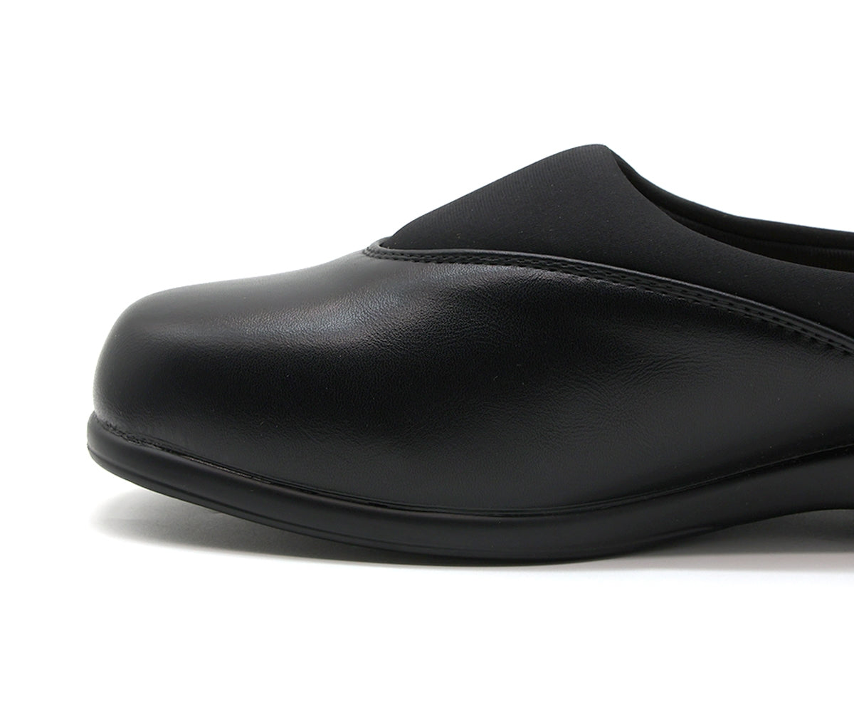 comfit wedge lycra mixed black clog