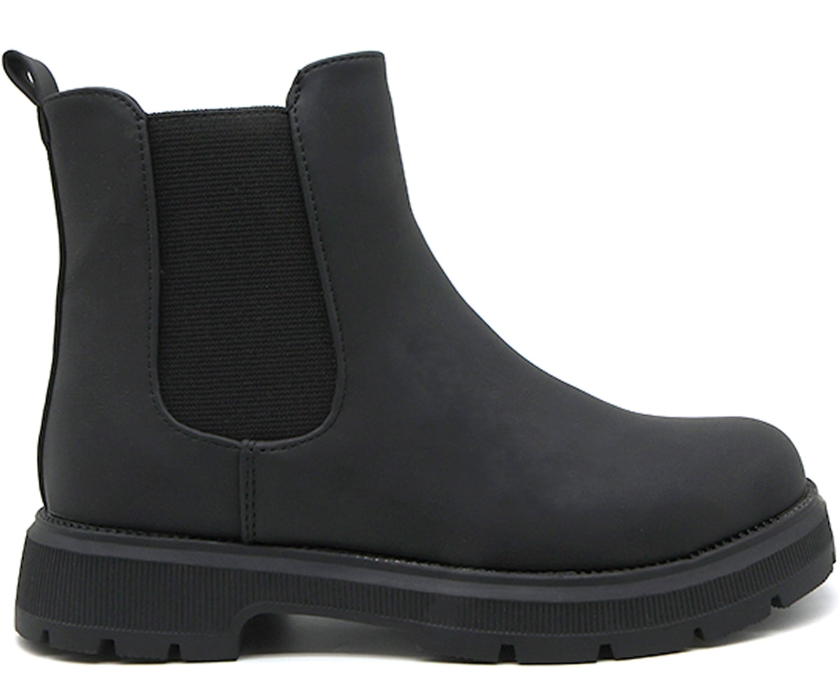 girls black nubuck chelsea boot