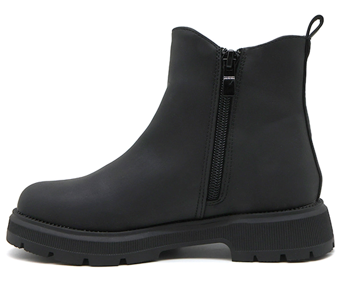 girls black nubuck chelsea boot