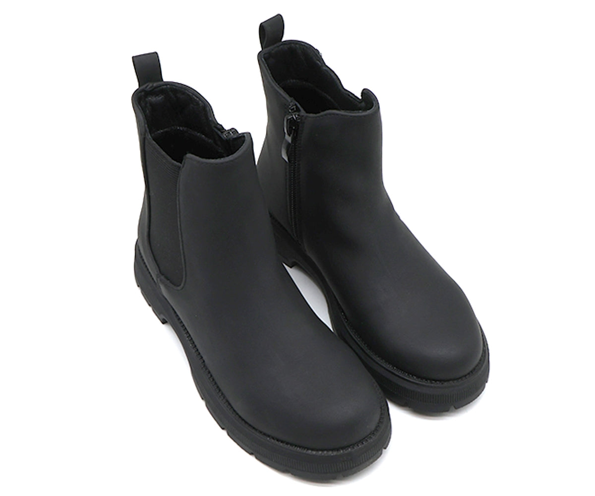 girls black nubuck chelsea boot