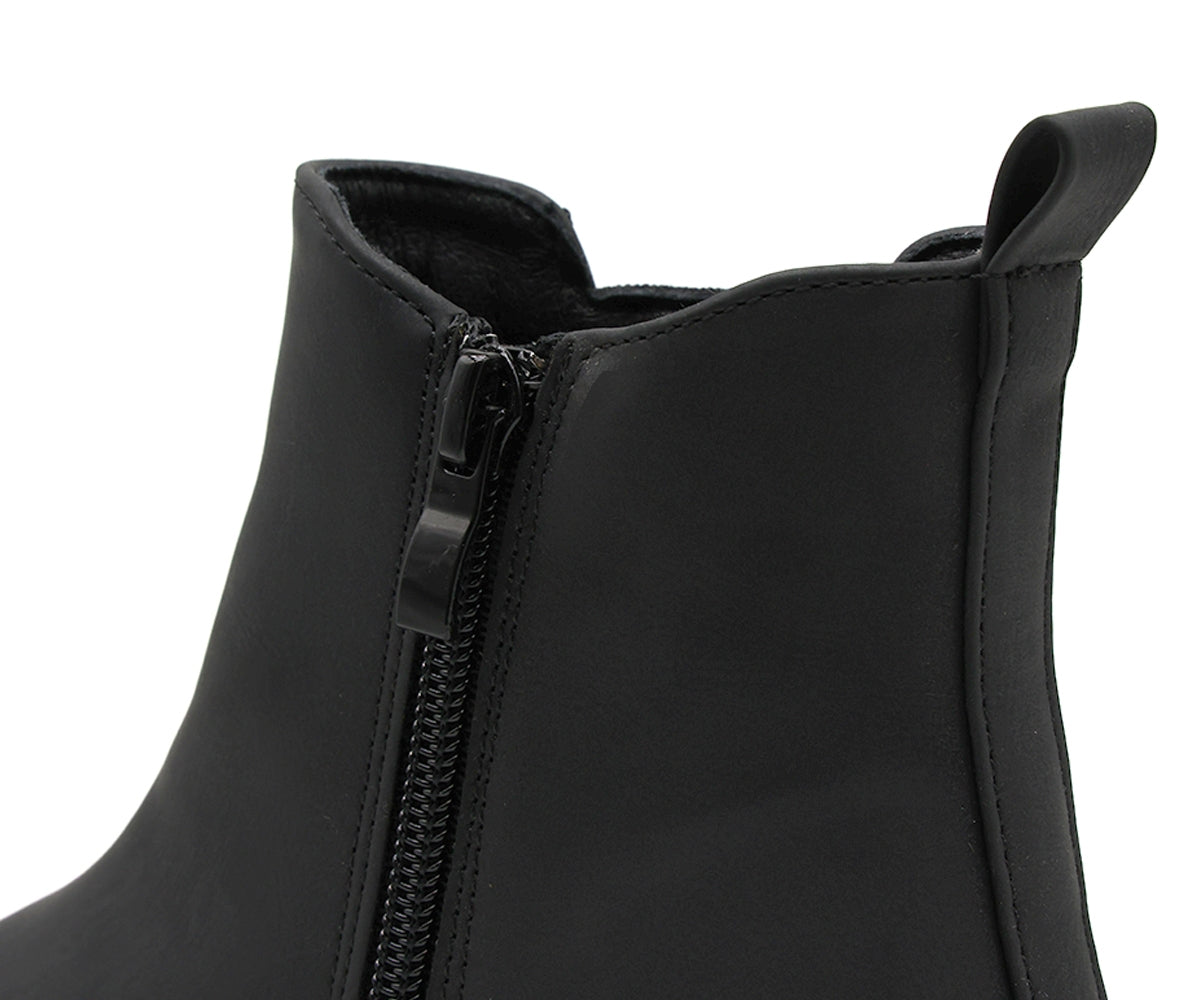 girls black nubuck chelsea boot