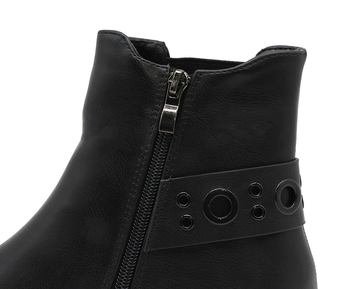 eyelet ankle boot