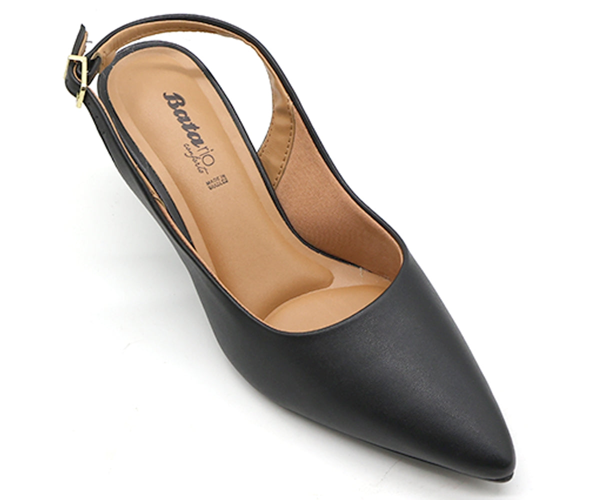 br classic mid-heel black slingback stilletos