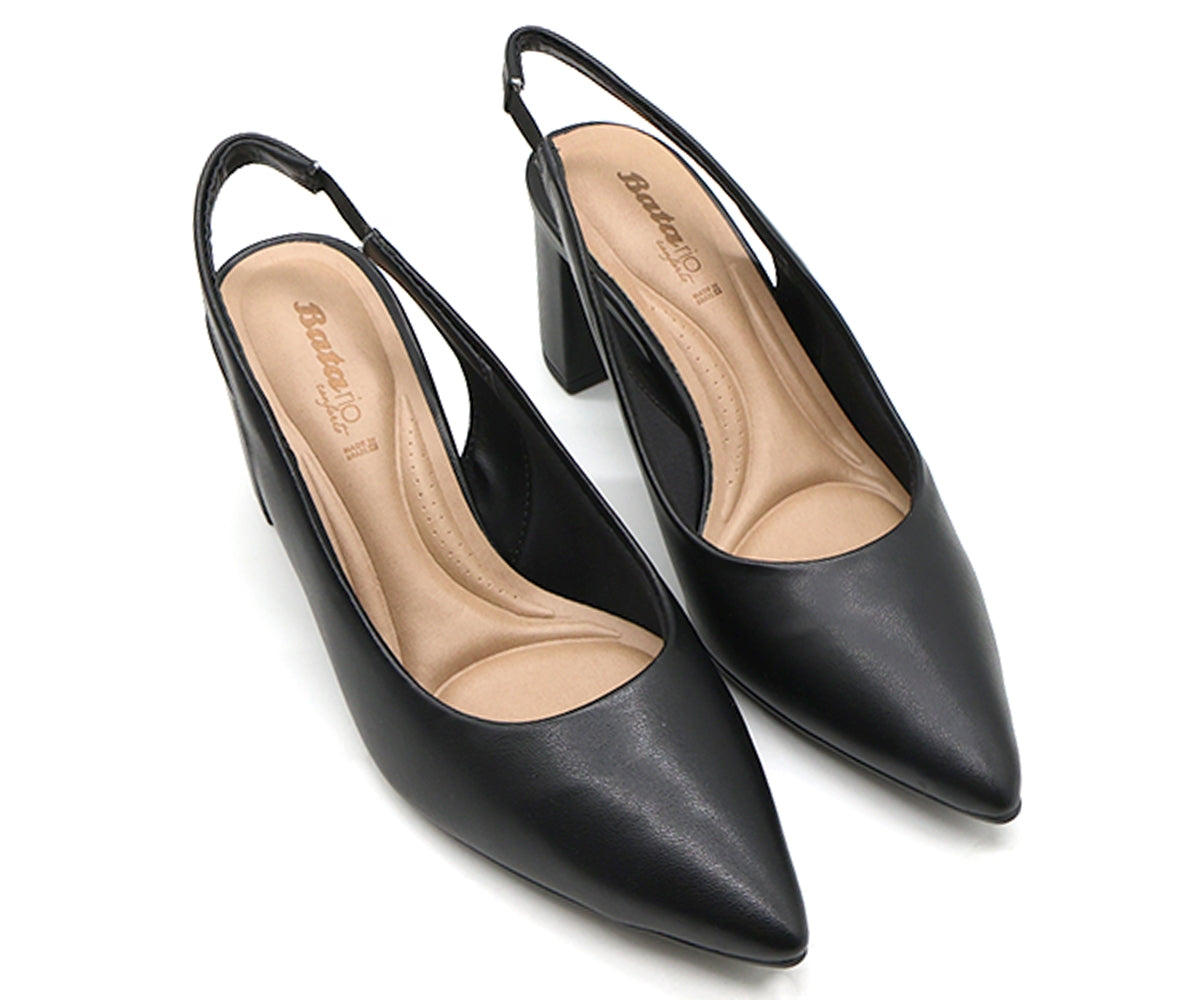 br classic block heel black slingback stilletos