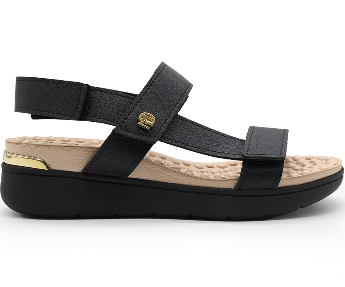 br reflex tech black velcro sandals