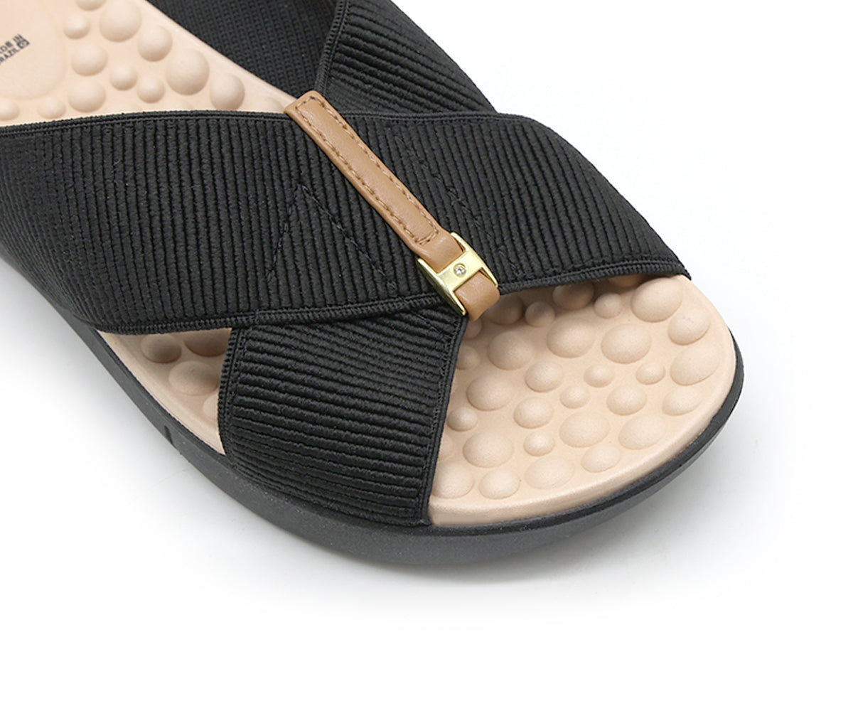 br reflex tech black knit slides